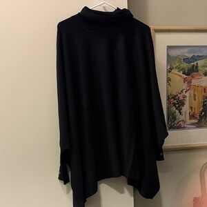 Alfani Black Women's Poncho Turtleneck Sweater size 2X NWT